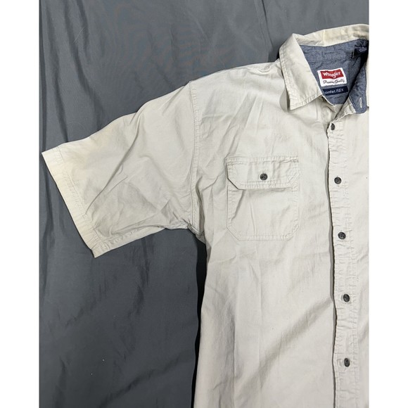Wrangler Flex For Comfort Mens Short Sleeve Button Down Collar Shirt Size Large - Picture 2 of 11